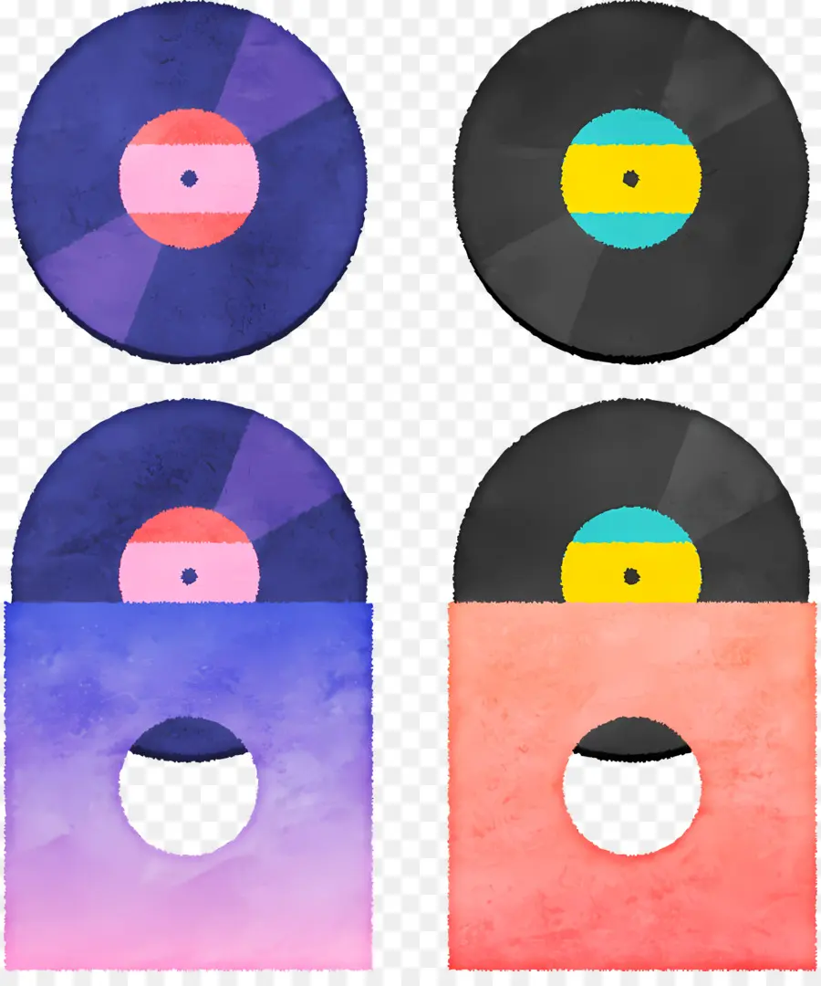 Música，Discos De Vinil PNG