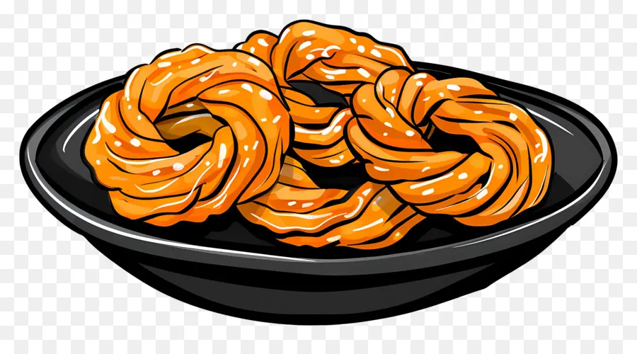 Jalebi，Pastelaria Doce PNG