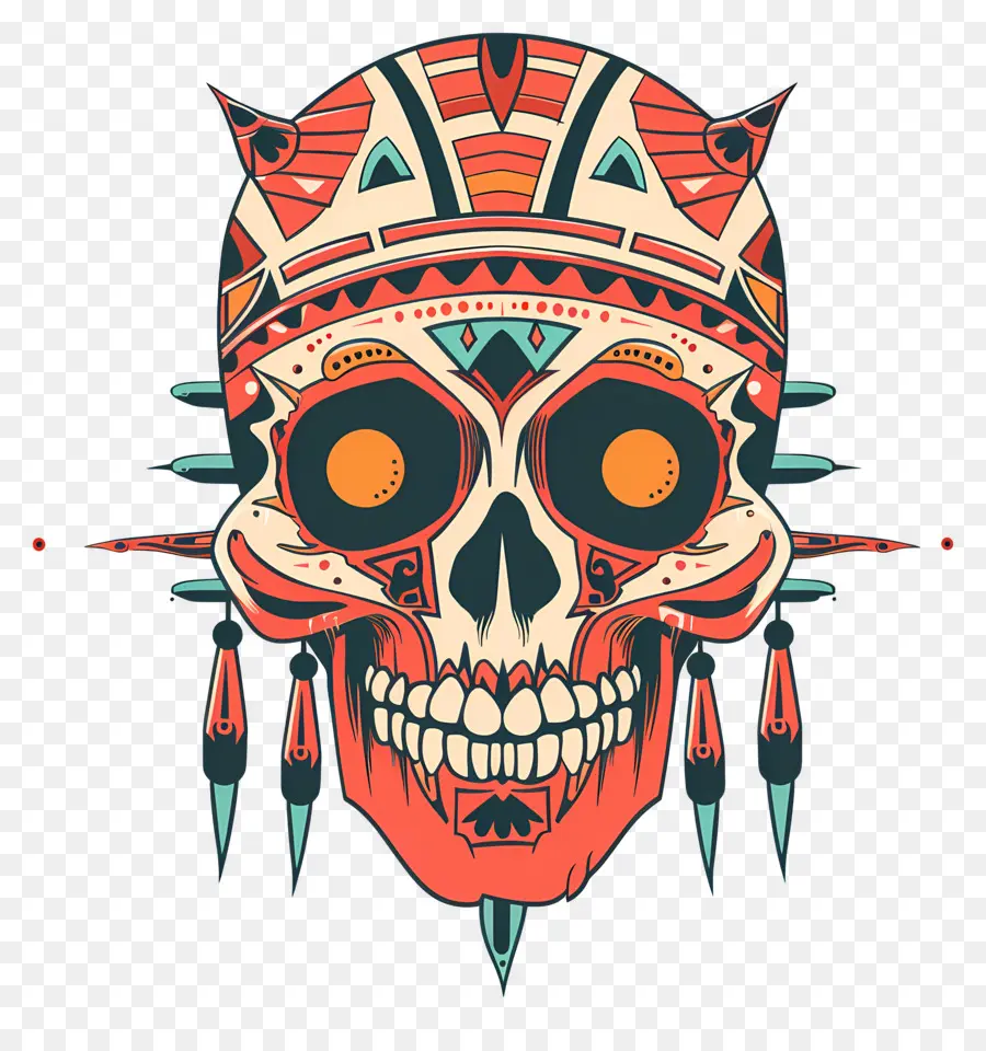 Caveira Tribal，Crânio PNG