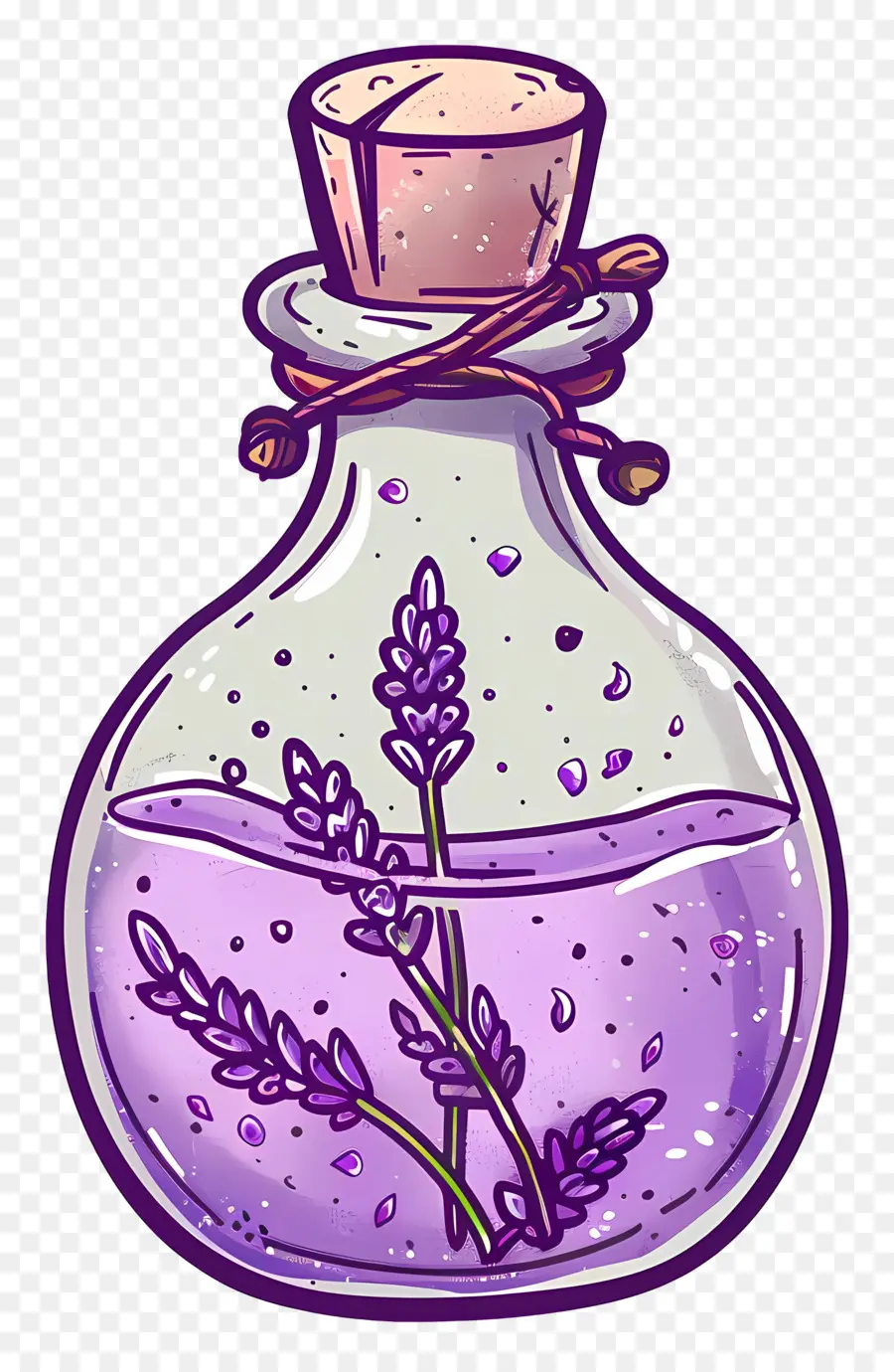 Garrafa De Poção De Lavanda，Garrafa De Vidro PNG