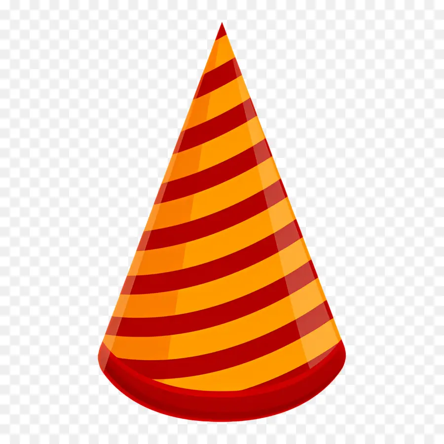 Cone De Aniversário，Chapéu De Festa Listrado PNG