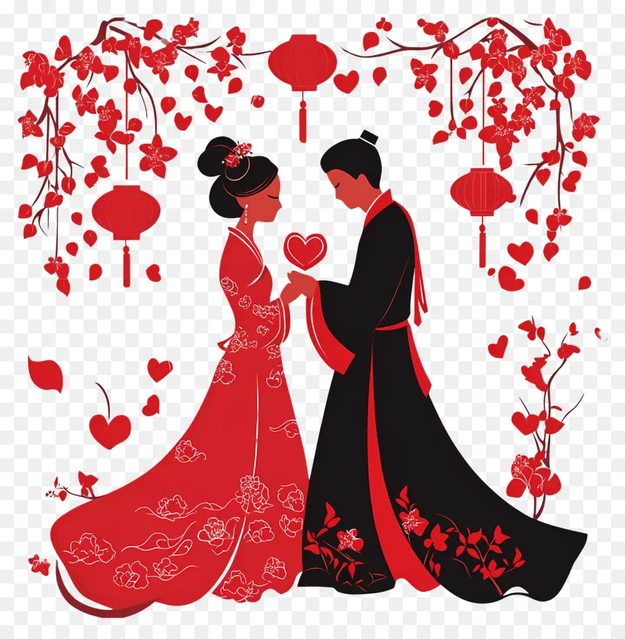 Dia Dos Namorados Chineses，Chinês Tradicional Casamento PNG