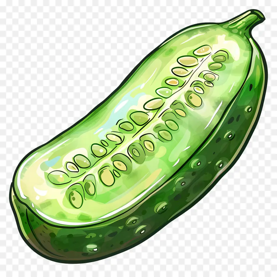 Pepino，Picles Verde PNG