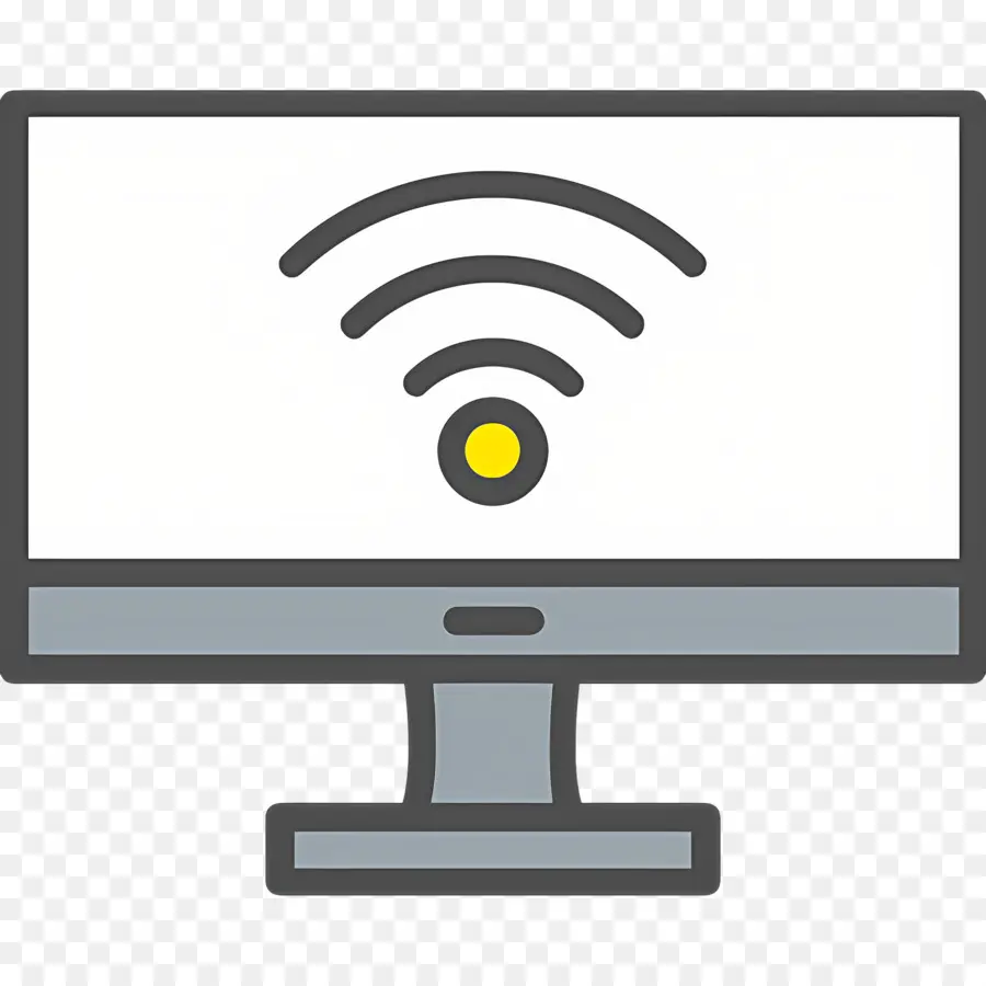 Computador，Sinal De Wifi PNG