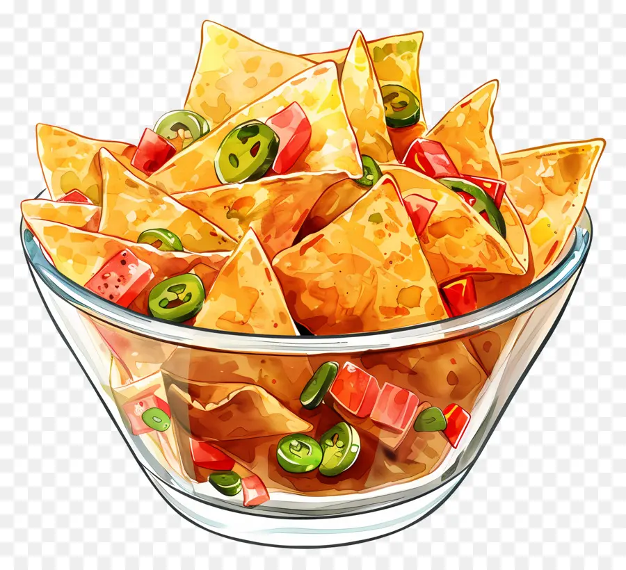 Tigela De Nachos，Microplaquetas Do Tortilla PNG