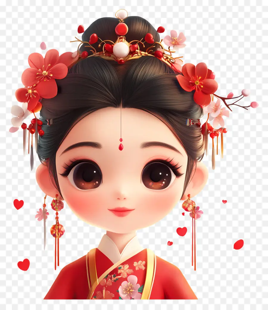 Dia Dos Namorados Chineses，Vestido Chinês Tradicional PNG