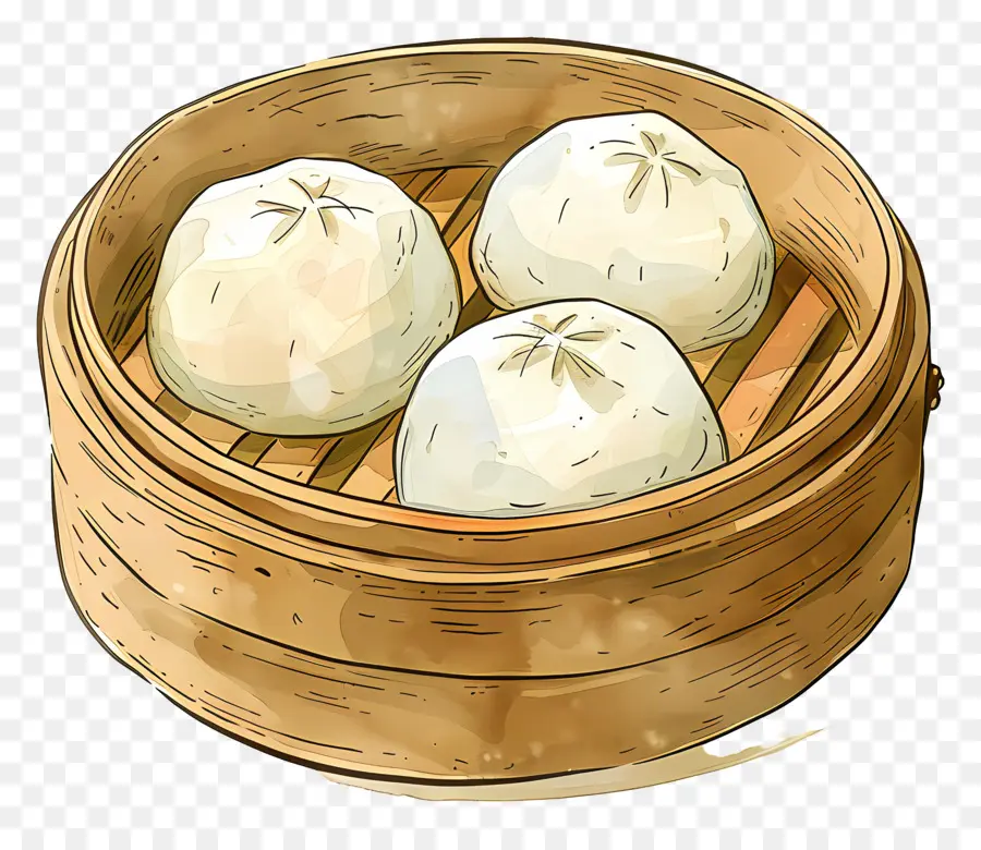 Pãezinhos，Bolinhos Cozidos No Vapor PNG