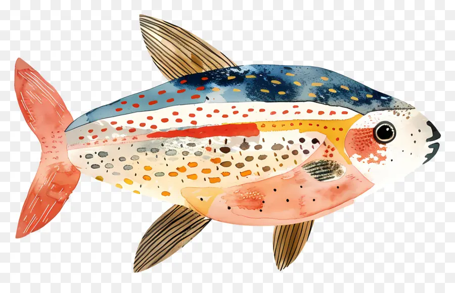 Peixe，Pintura Em Aquarela PNG