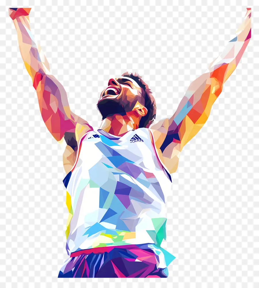 Olímpico，Atleta Colorido PNG