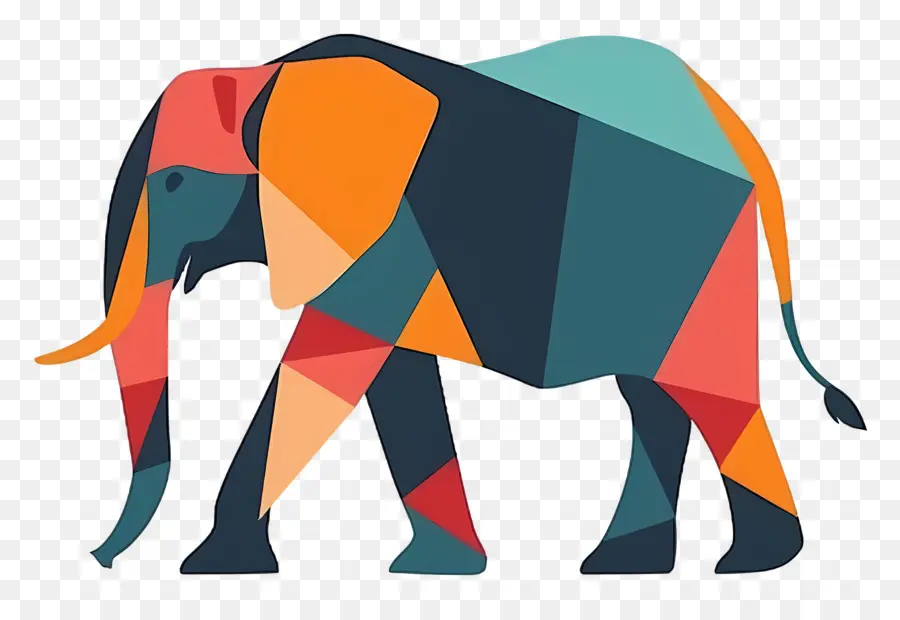 Elefante，Elefante Geométrico PNG