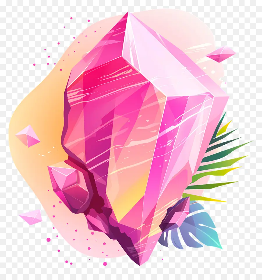 Pedra Preciosa Rosa，Cristal Rosa PNG