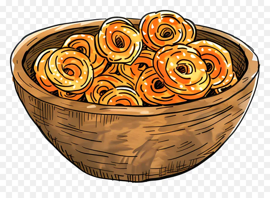 Jalebi，Tigela De Salgadinhos PNG