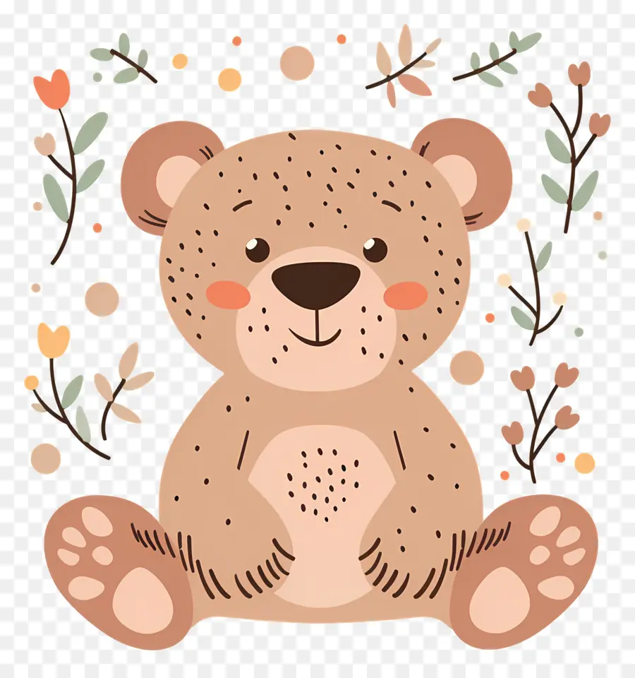 Urso De Pelúcia，Flores PNG