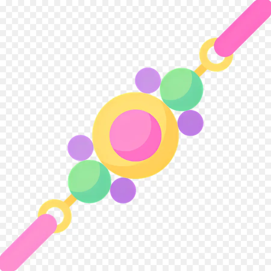 Raksha Bandhan，Pulseira Rosa E Azul PNG