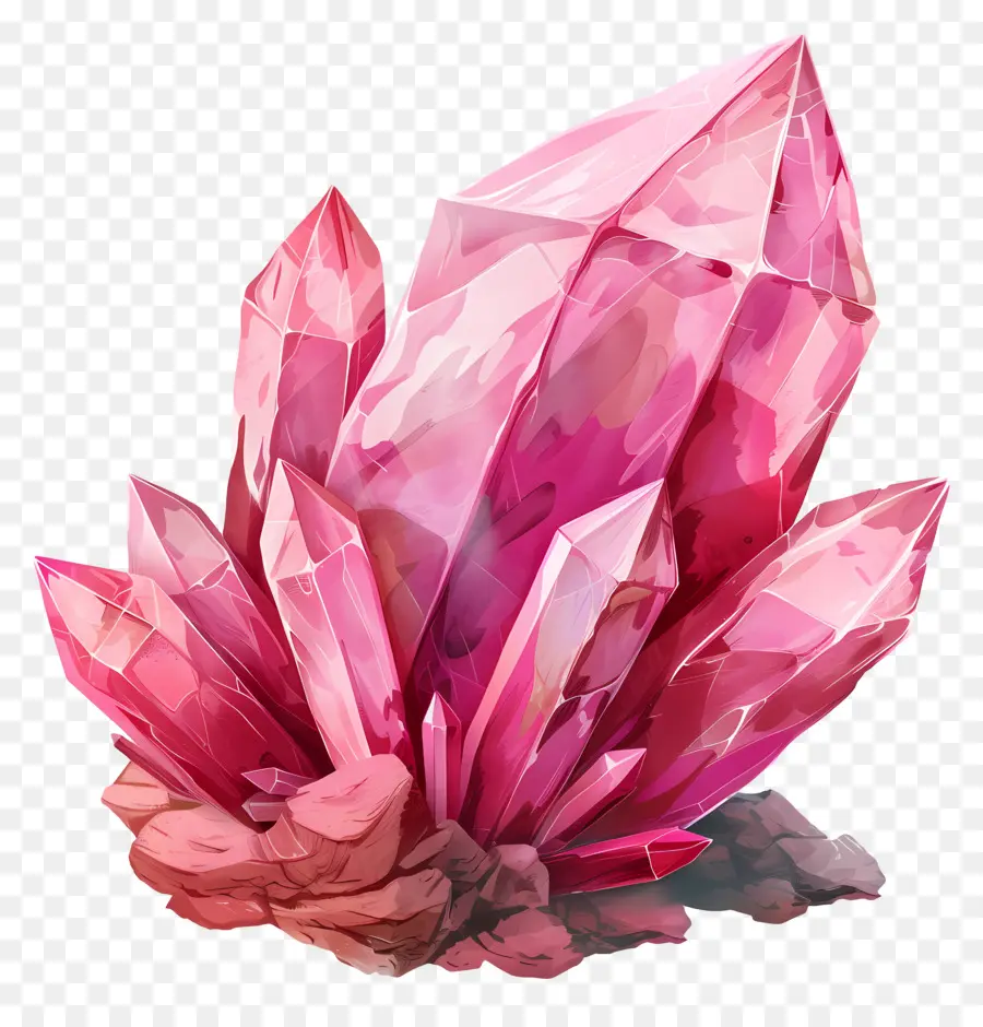 Pedra Preciosa Rosa，Cristal PNG