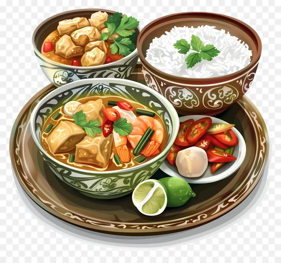 Comida Tailandesa，Tigela PNG