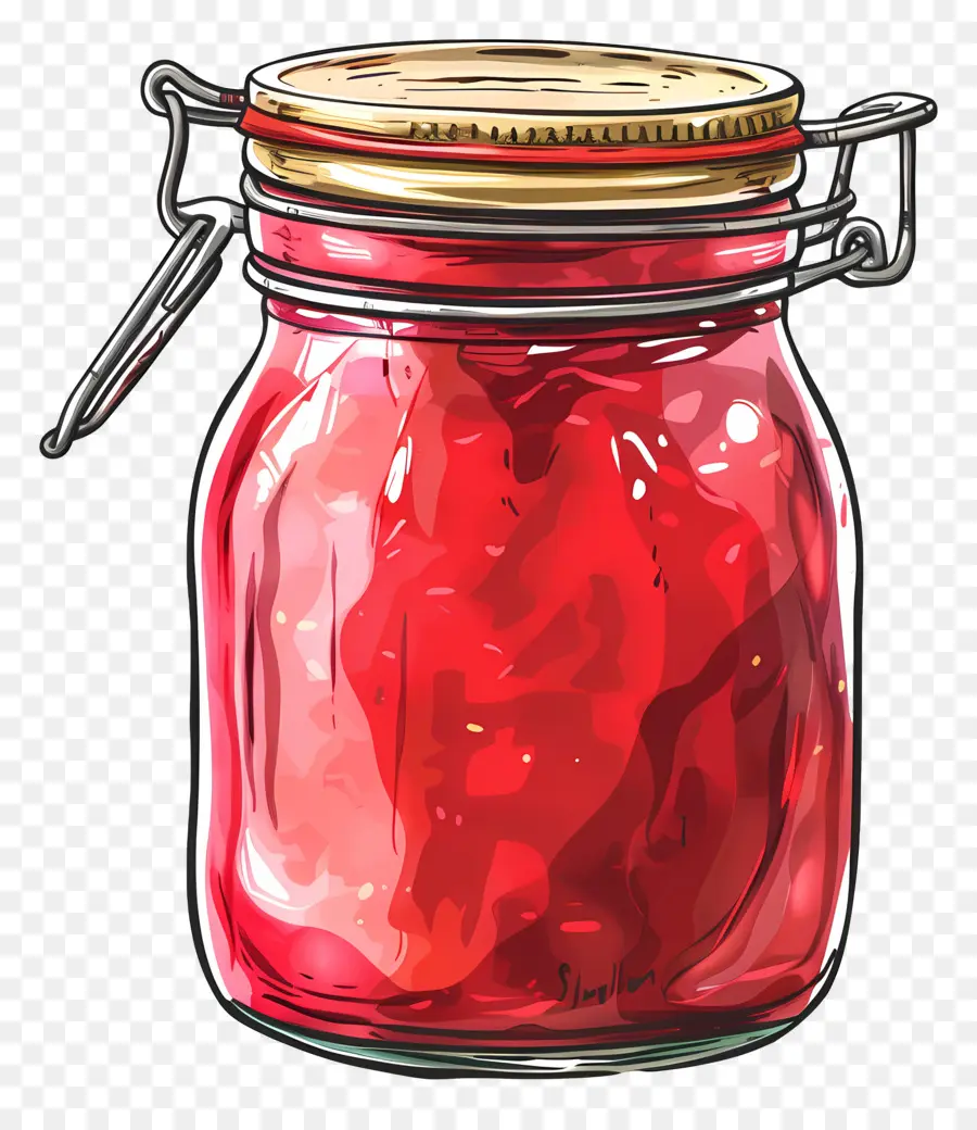 Jarra De Geléia，Frasco Vermelho PNG