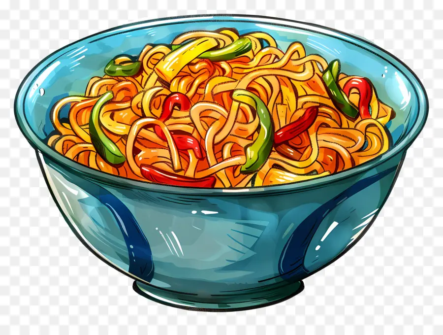 Chow Mein，Espaguete PNG