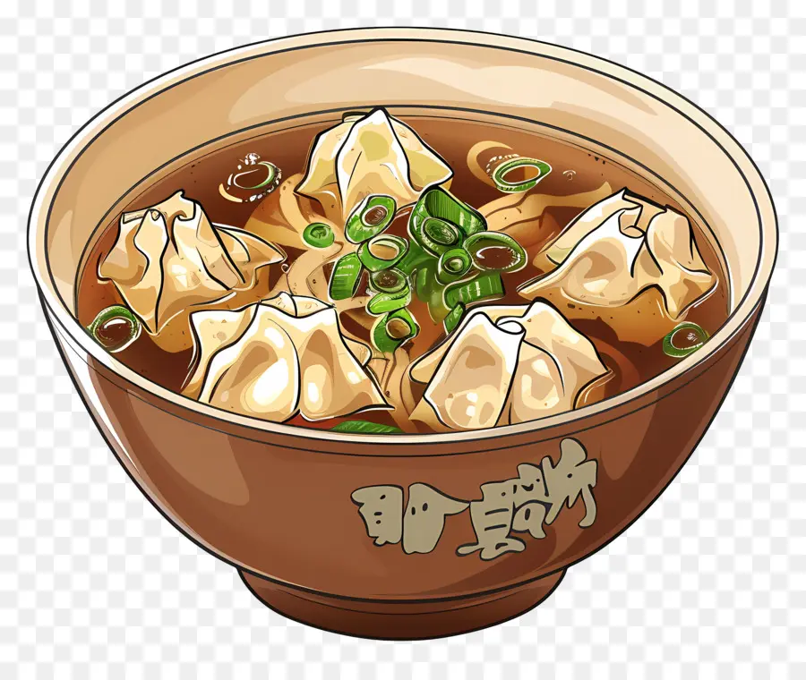 Sopa Wonton，Sopa De Bolinho PNG