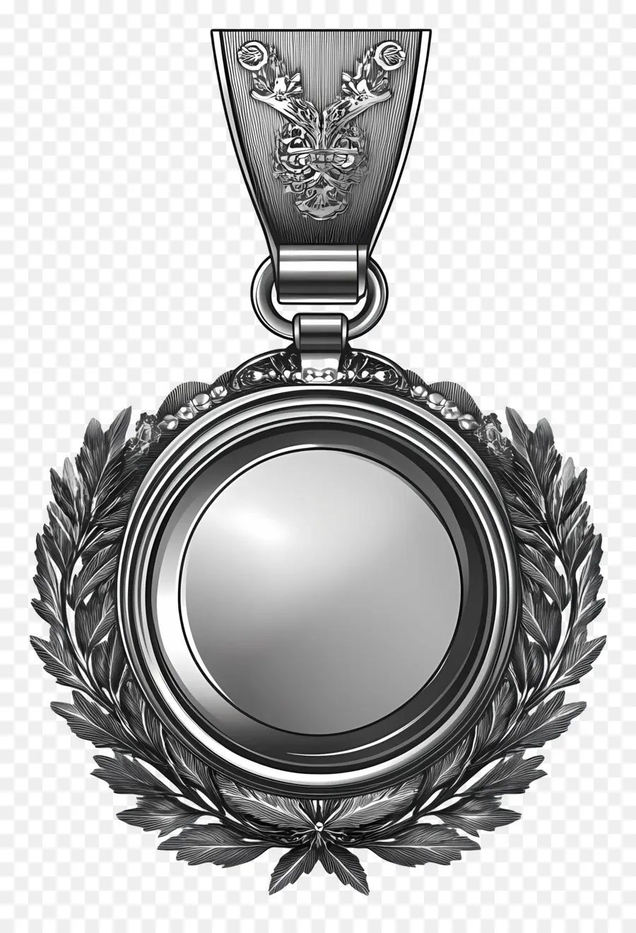 Medalha De Prata，Medalha Da Coroa De Louros PNG