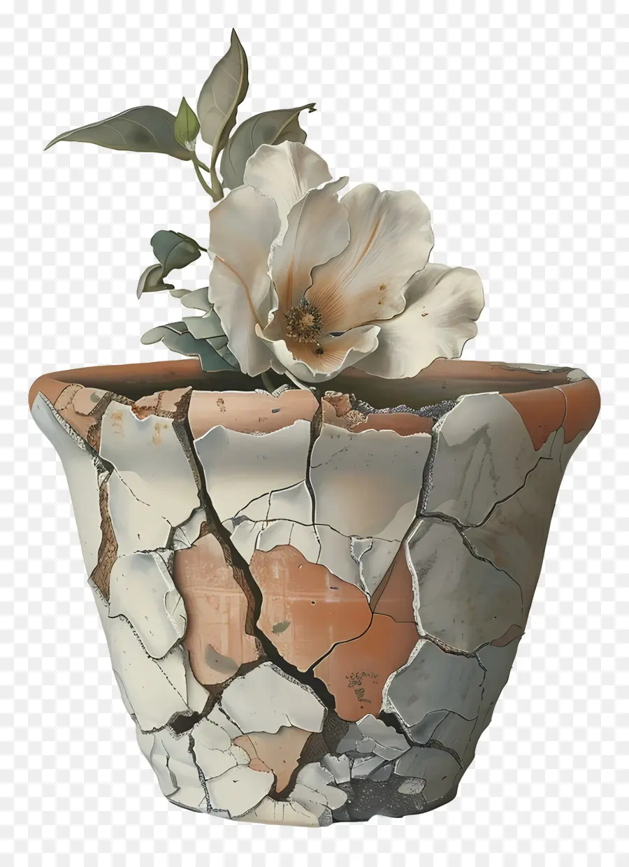 Vaso De Flores Quebrado，Vaso PNG