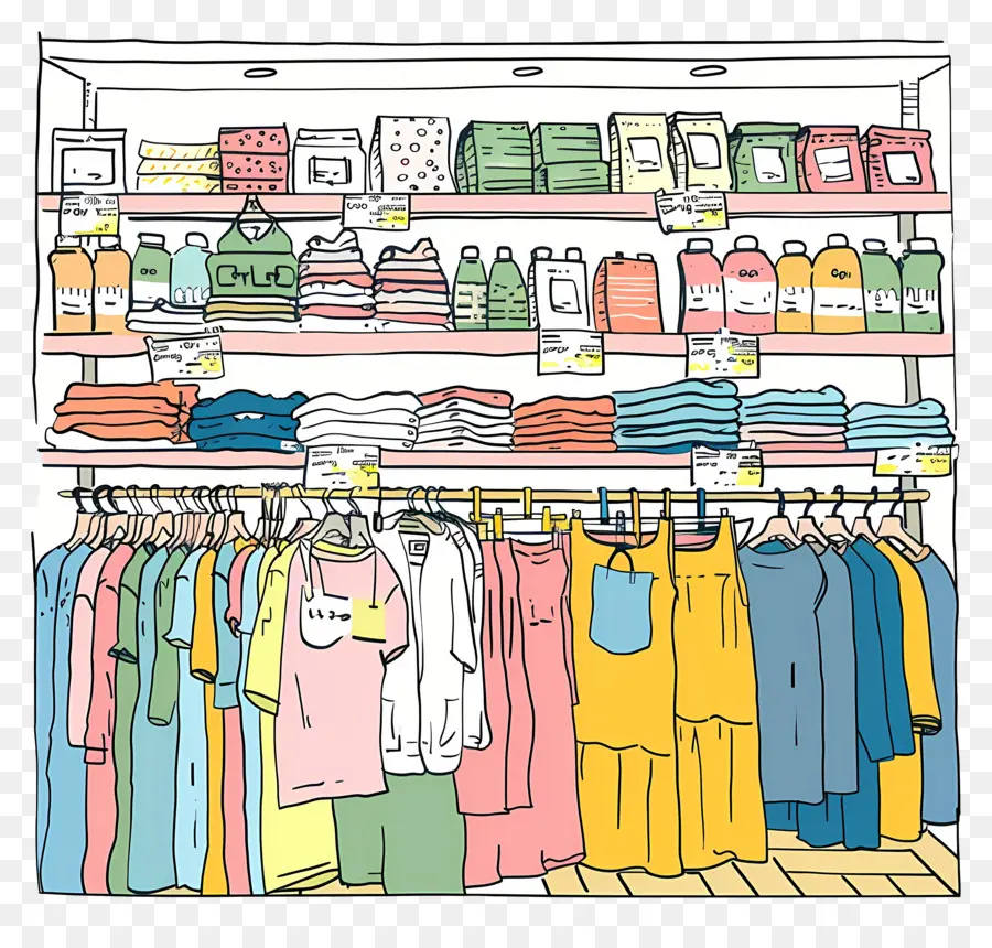 Seção De Roupas Femininas，Clothing Store PNG