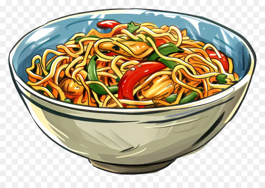 Chow Mein，Macarrões PNG