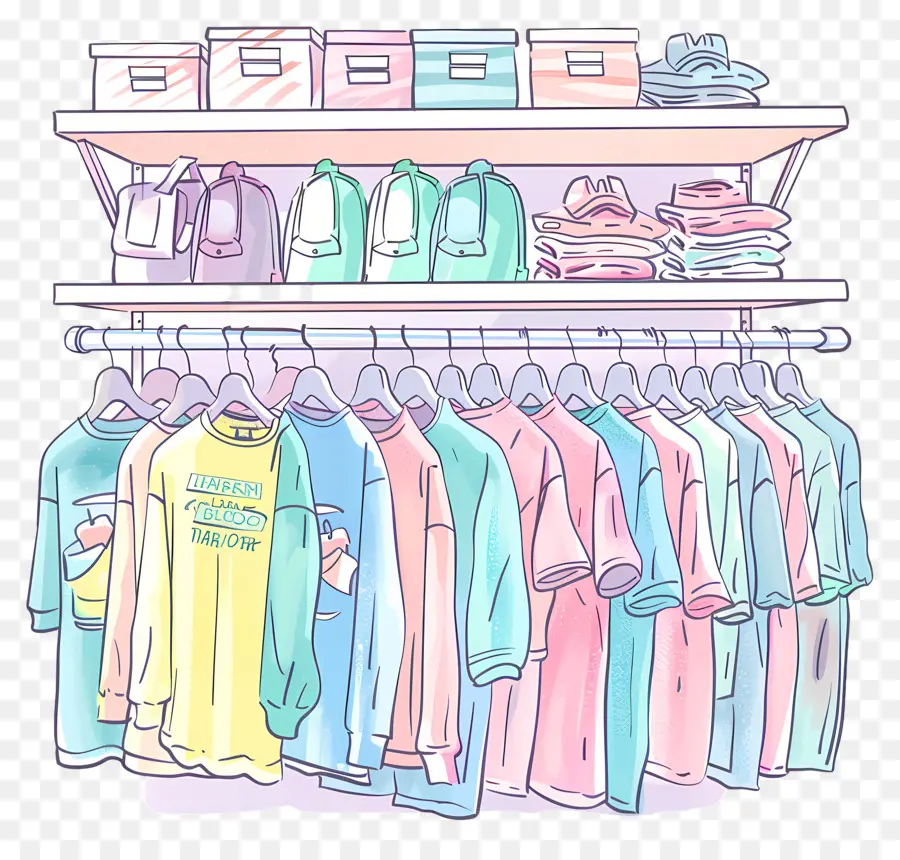 Seção De Roupas Femininas，Rack De Roupas PNG