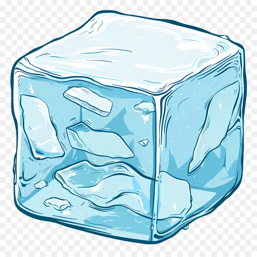 Cubo De Gelo，Frio PNG