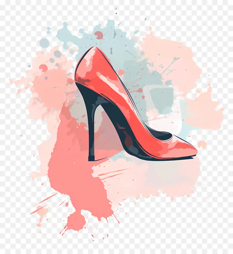 High Heel，Sapato De Couro Vermelho PNG