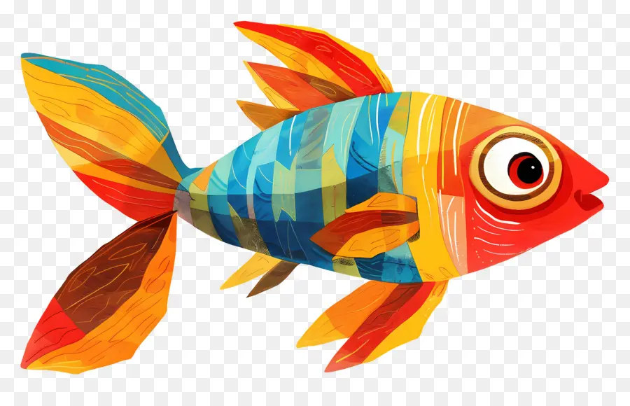 Cartoon Peixe，Peixes Coloridos PNG