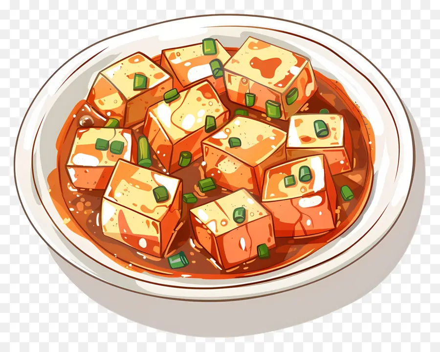 Tofu De Mapo，Tofu Frito PNG