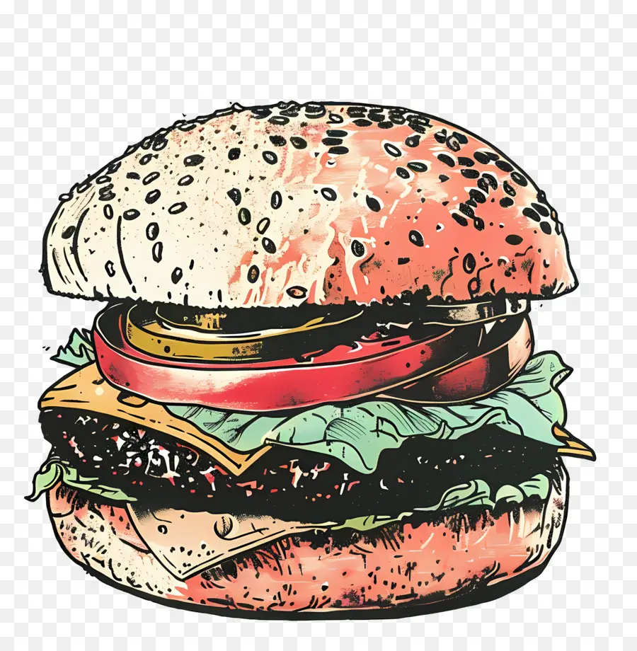 Burger，Hamburger PNG