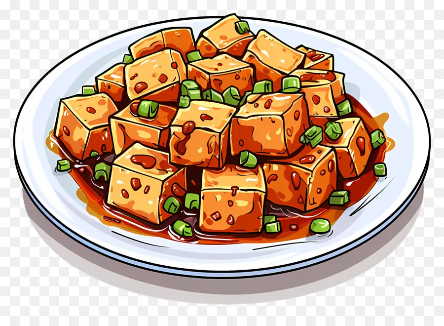 Mapa De Tofu，Prato De Tofu PNG