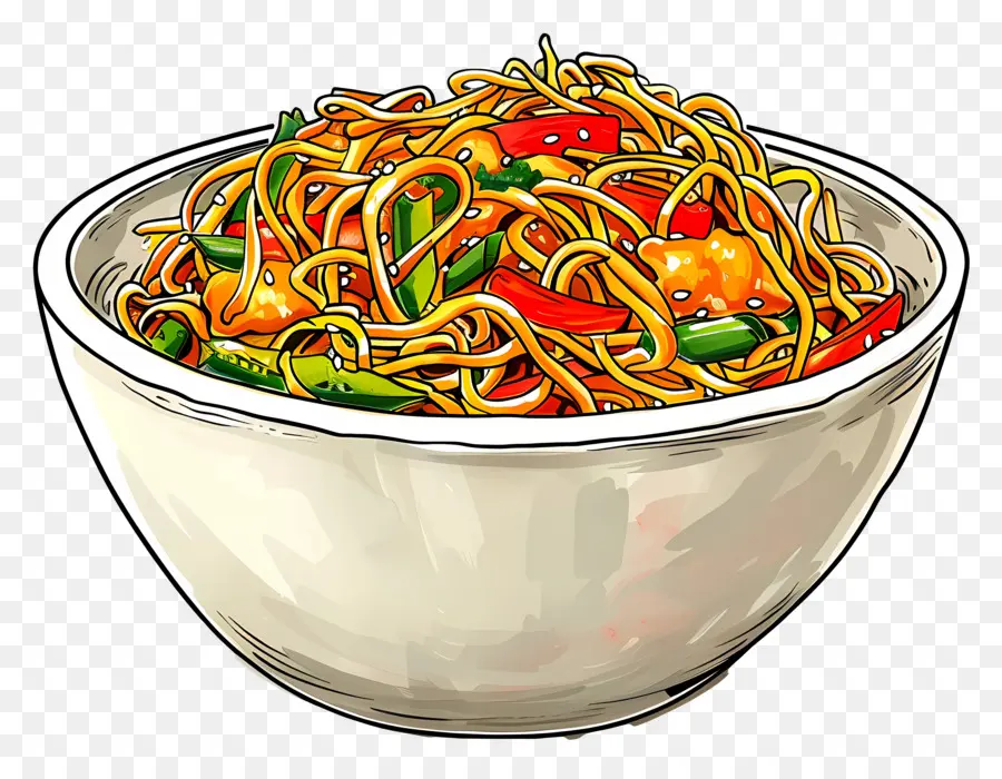 Chow Mein，Macarrões PNG