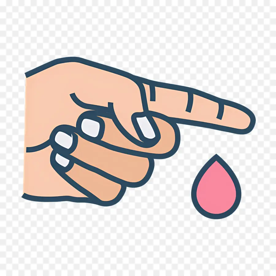 Diabetes，Mão Com Gotas De Sangue PNG