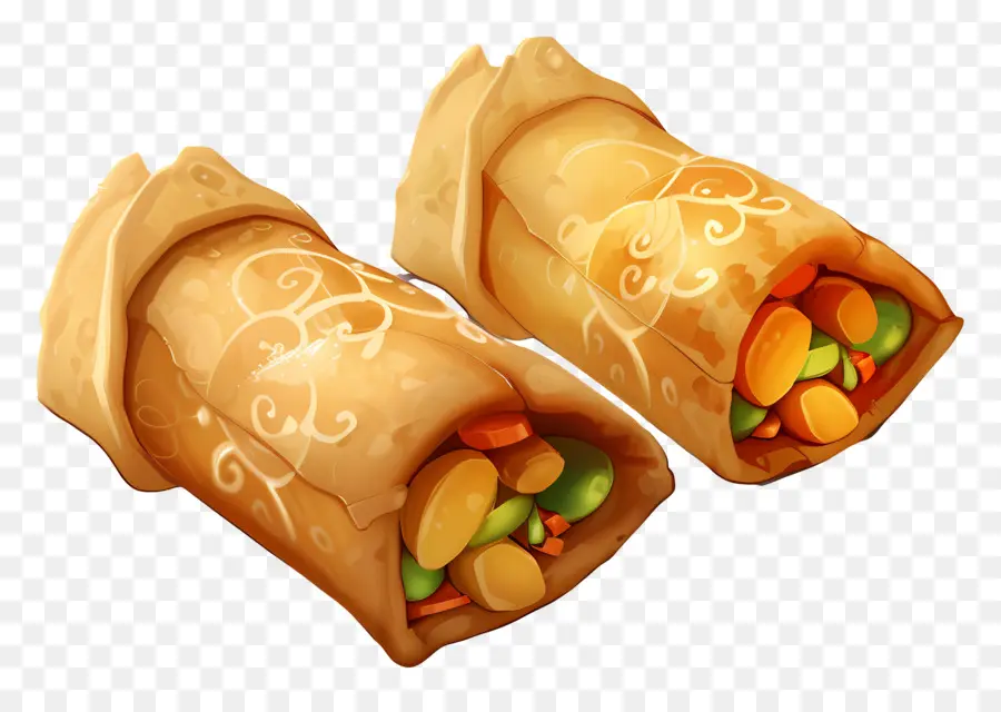 Rolinhos De Ovo，Wraps De Vegetais PNG