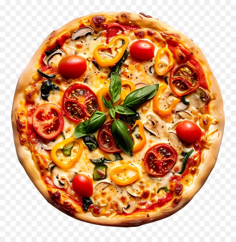 Pizza Vegana，Pizza PNG