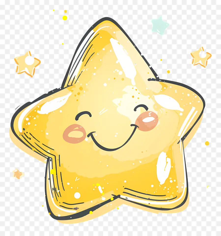 Estrela Amarela，Sorrindo Estrelas PNG