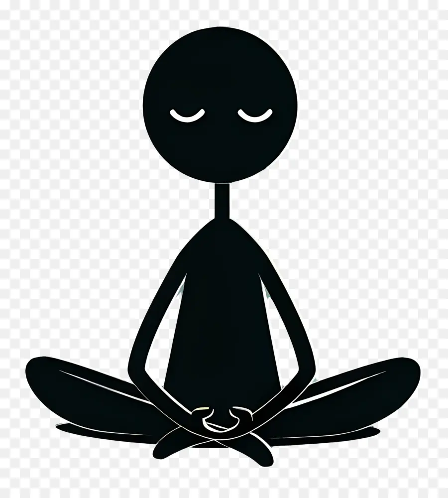 Figura De Stick Meditando，Figura Meditadora PNG