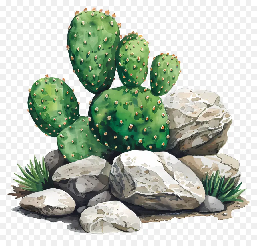 Cacto Com Rochas，Cactus PNG