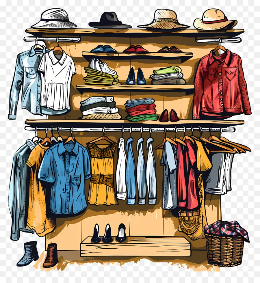 Clothing Store，Guarda Roupa PNG