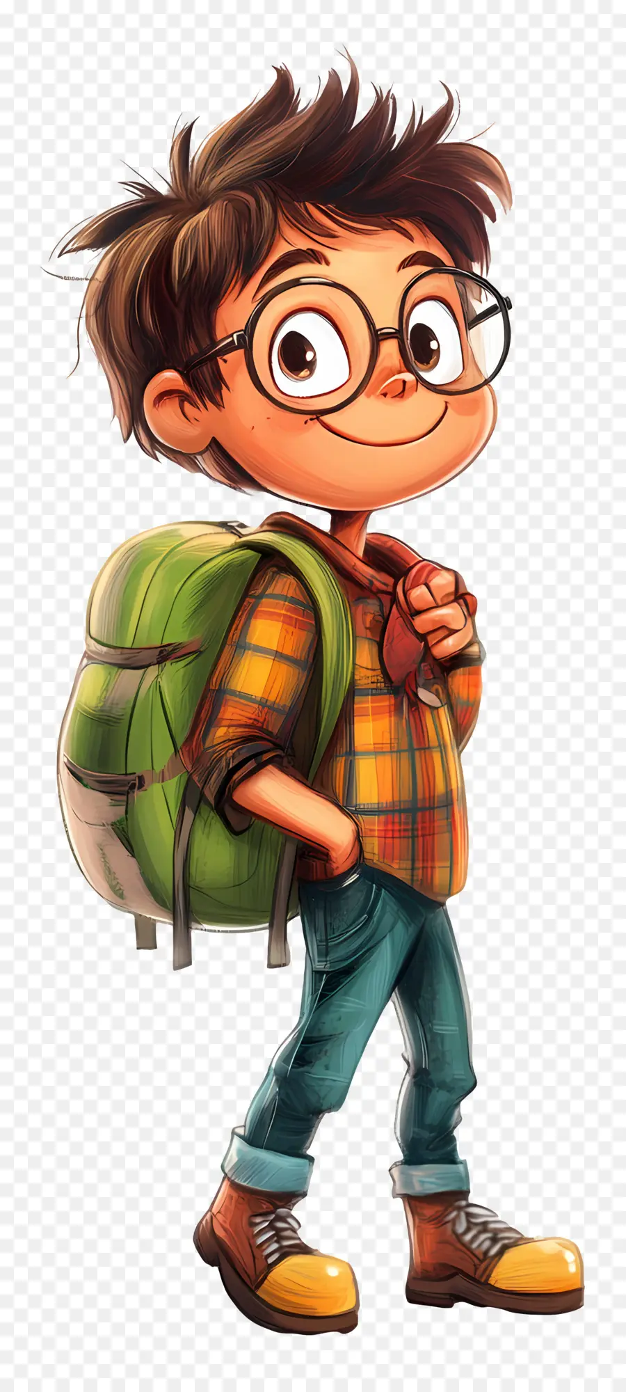 De Volta à Escola，Menino Com Mochila PNG