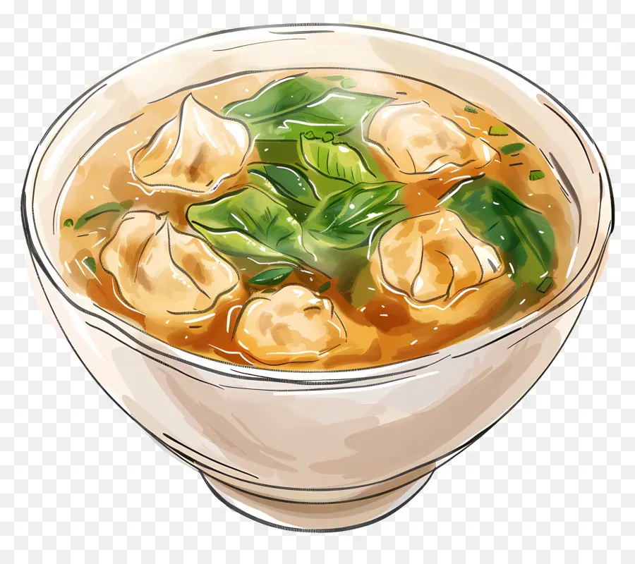 Wonton Sopa，Bolinhos De Frango PNG