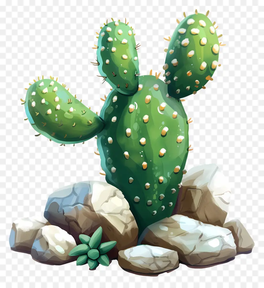 Cacto Com Rochas，Cactus PNG