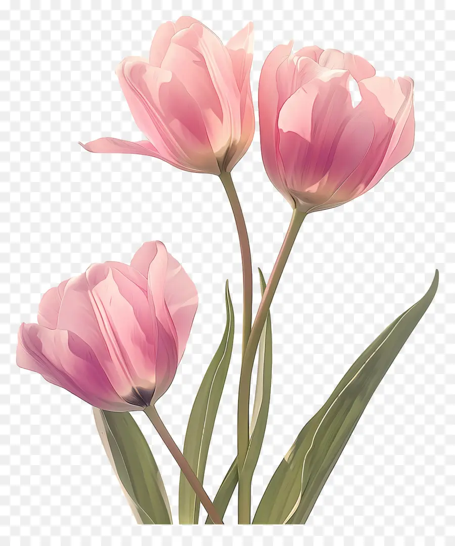 Tulipas Rosa，Flor Vermelha PNG