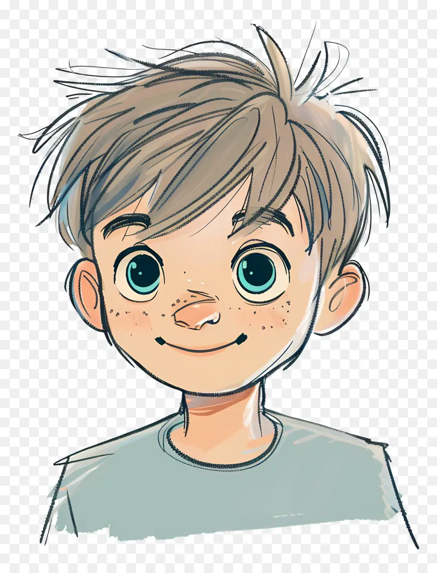 Doodle Boy，Cartoon Menino PNG