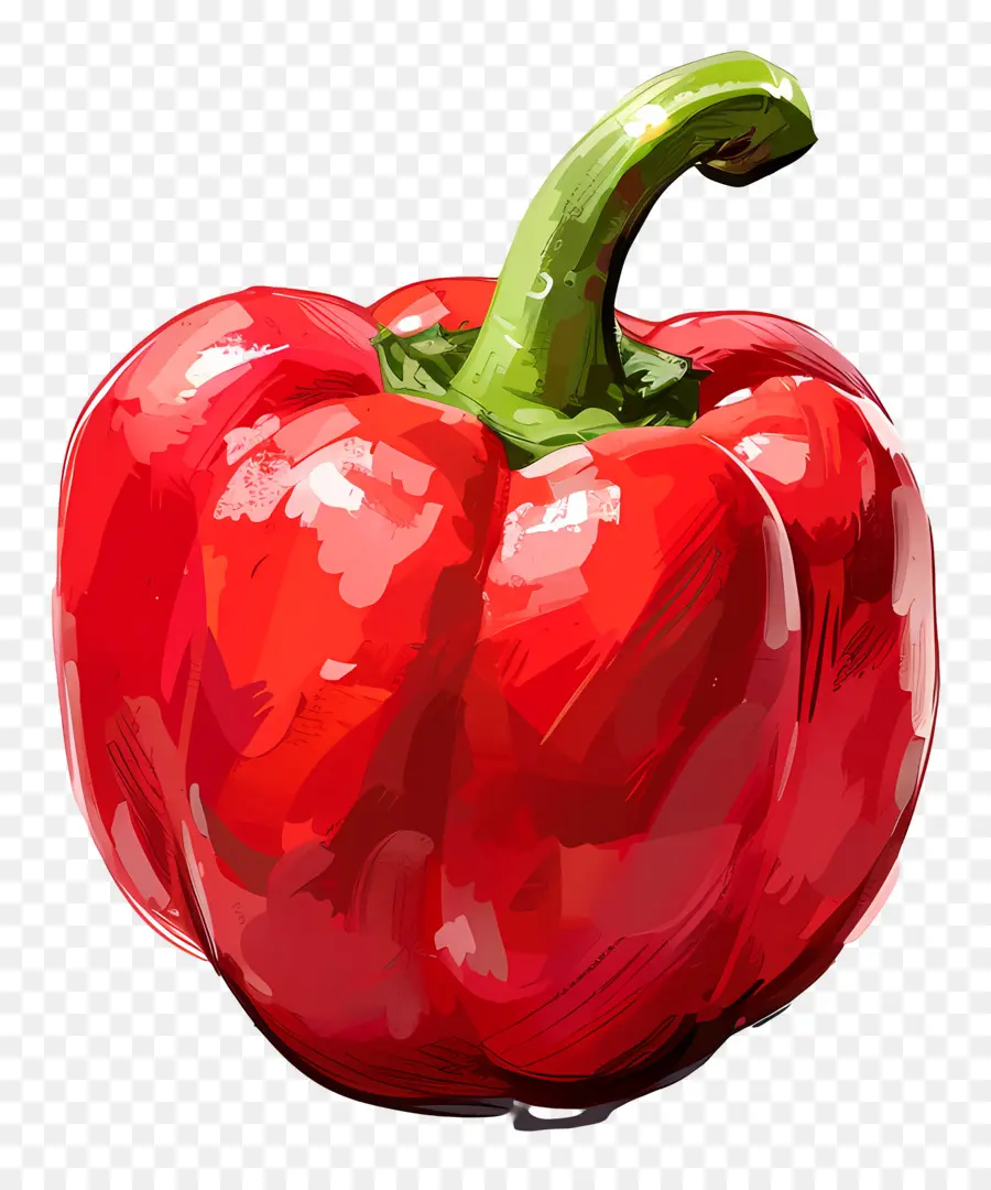 Pimentão Vermelho，Vegetal PNG