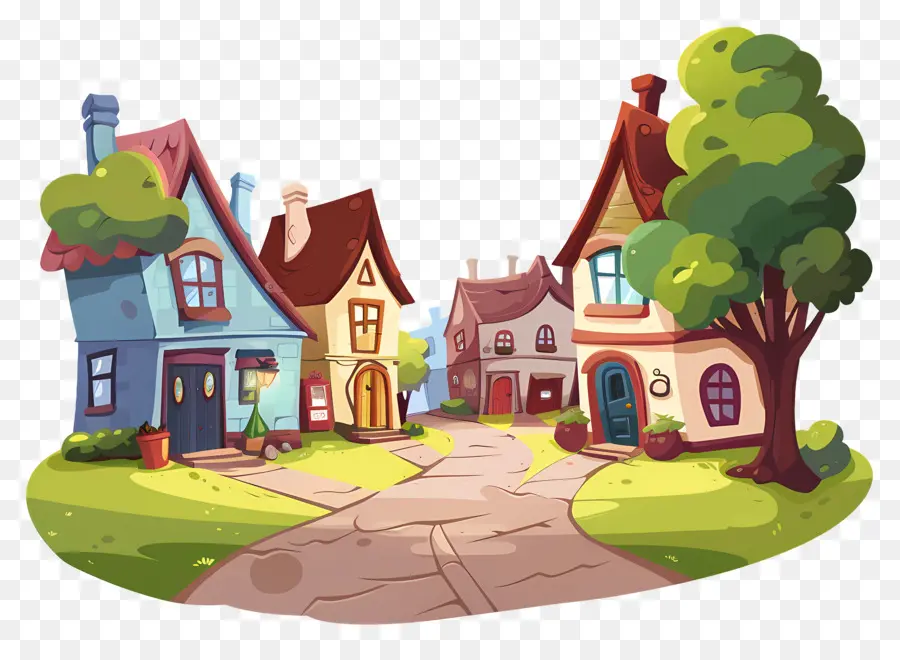 Rua Da Cidade，Casa Doodle PNG