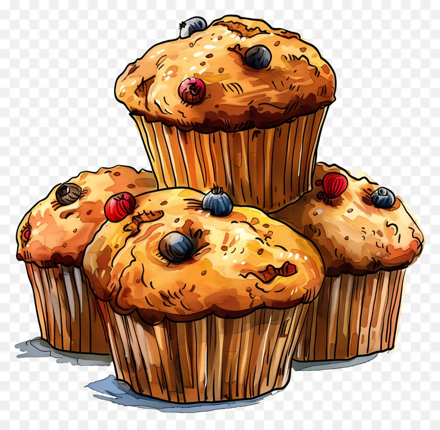 Muffins，Muffin De Mirtilo PNG